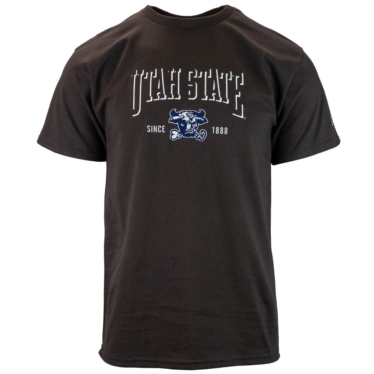 Champion Utah State embroidered brown unisex t-shirt